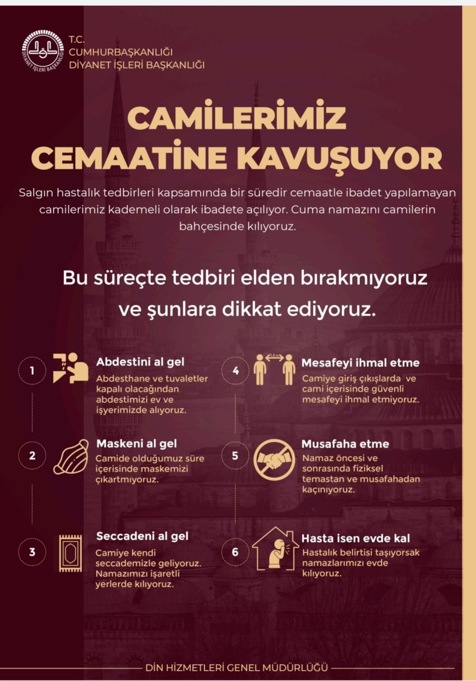cuma namazi kilinacak camilerimiz ve uyulmasi gereken kurallara iliskin duyurudur cuma namazi kilinacak camilerimiz ve uyulmasi gereken kurallara iliskin duyurudur